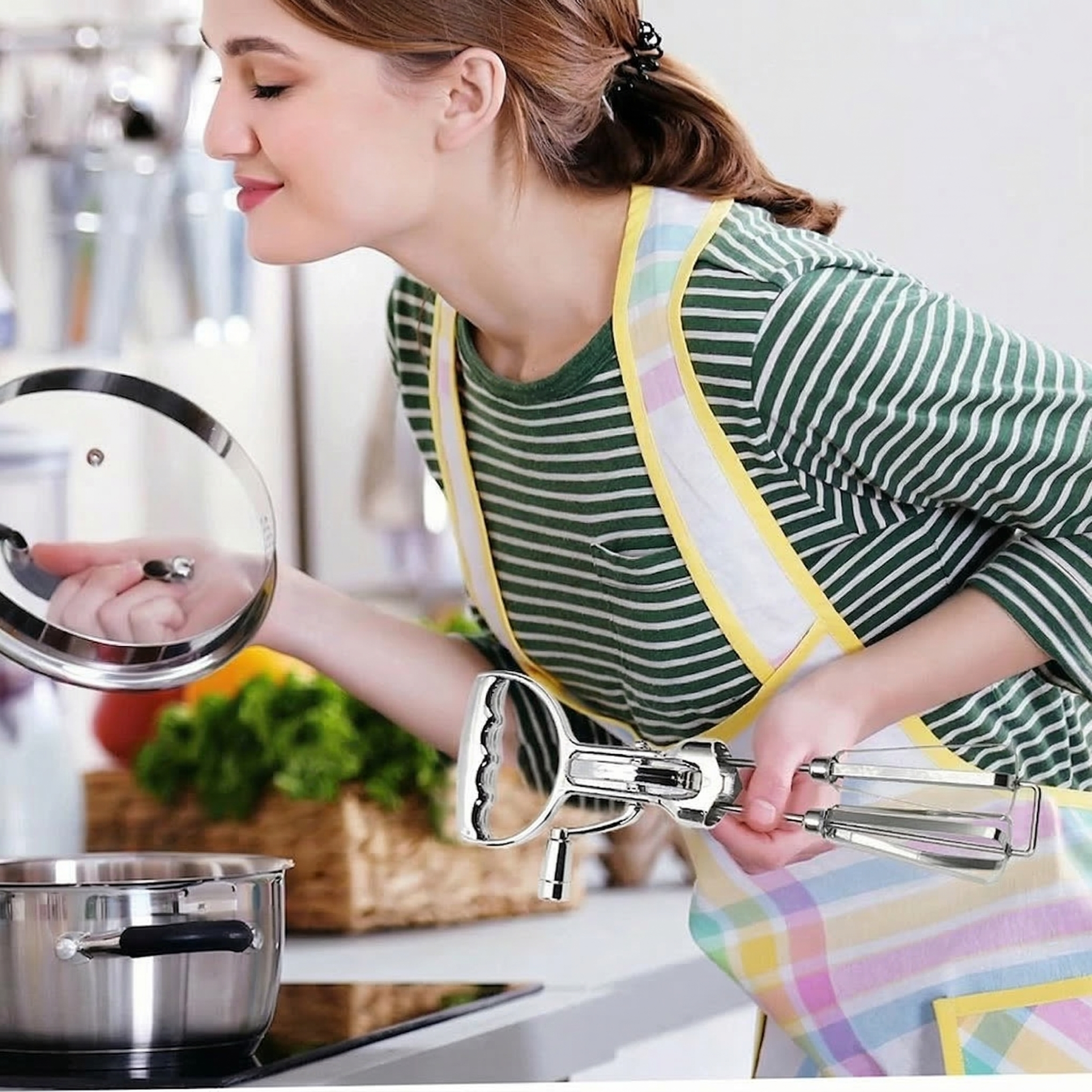 Manual Hand-Crank Egg Beater